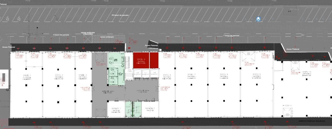 Spații Comericiale de Închiriat | 36–288 mp | vitrina la strada | Aeroport – fotografia 3 din 3