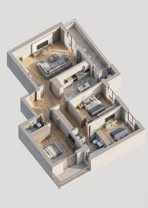 Apartament spațios cu 4 camere, 105,28 mp utili – Ultracentral, Pitești – fotografia 1 din 2