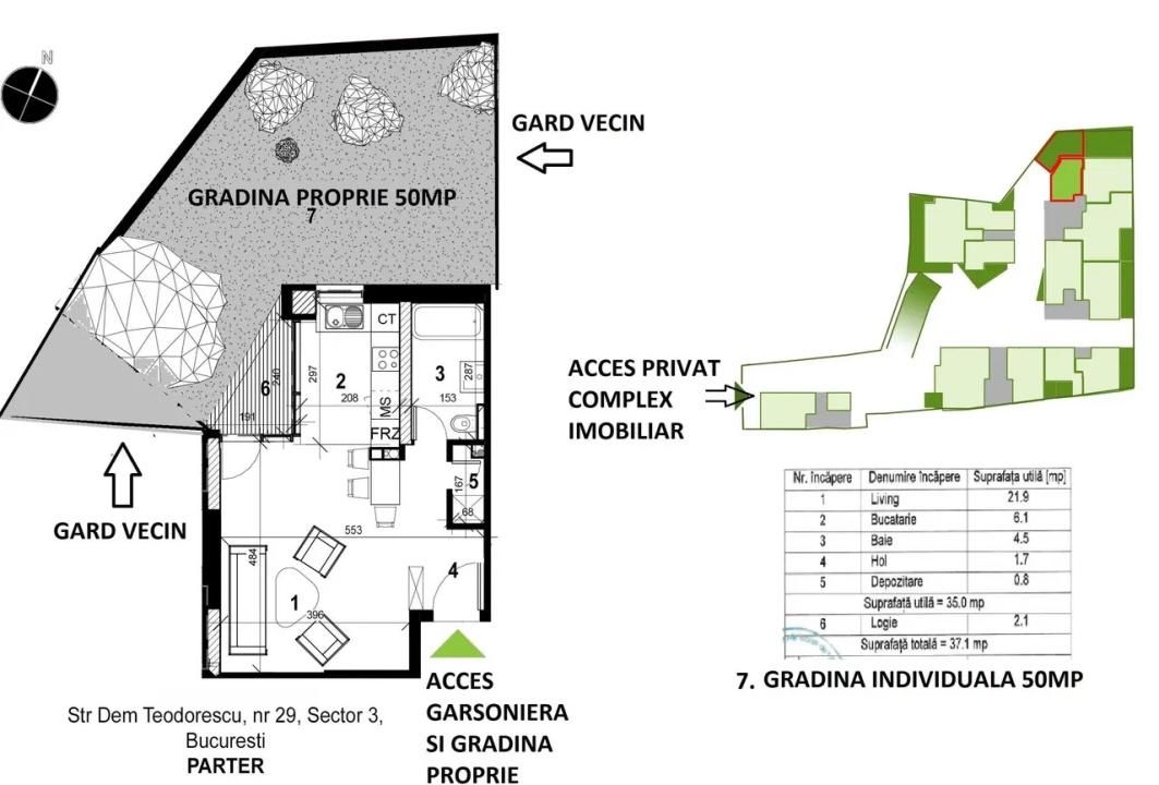 Garsoniera de inchiriat | Decebal | Metrou | Centrala | Curte Proprie – fotografia 8 din 8
