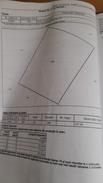 TEREN DE VÂNZARE ÎN CLINCENI – STRADA STADIONULUI | 358 MP | DESCHIDERE 17 ML – fotografia 3 din 3