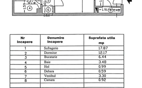 Apartament 2 camere de renovat - 50 mp -1 min.  pana la Metrou 1 Decembrie 1918