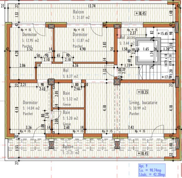 Apartament 4 camere, 90,74mp, zona Campina – fotografia 1 din 9
