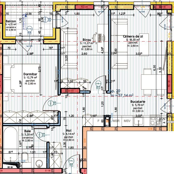 Apartament finisat, 3 camere, balcon, bloc nou, Floresti – fotografia 3 din 3