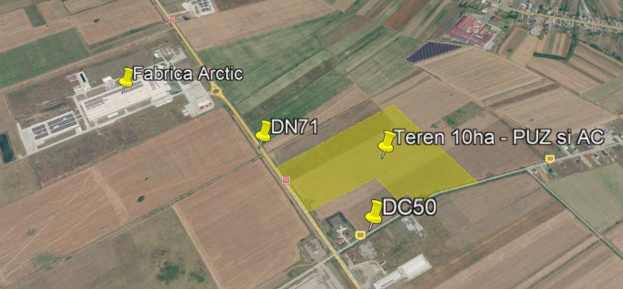 Teren industrial 10ha | Ulmi langa Arctic | PUZ-AC – fotografia 3 din 5