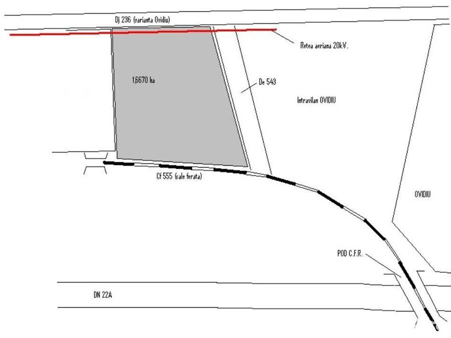 Teren Varianta Constanta - Ovidiu, 1,7 Ha – fotografia 3 din 3