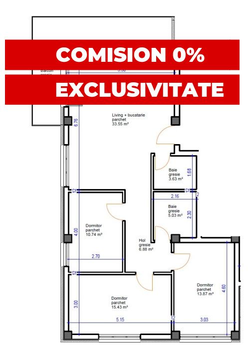 Penthouse pe str. Sub Cetate, TVA si finisaje incluse in pret – fotografia 10 din 12