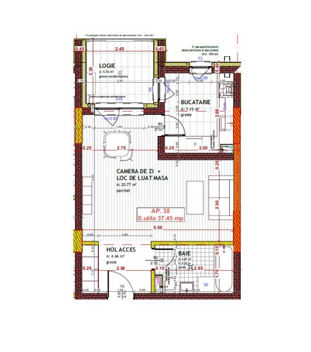Apartament 1 camera - 37,5mp | imobil nou | Tineretului, Florești – fotografia 4 din 4
