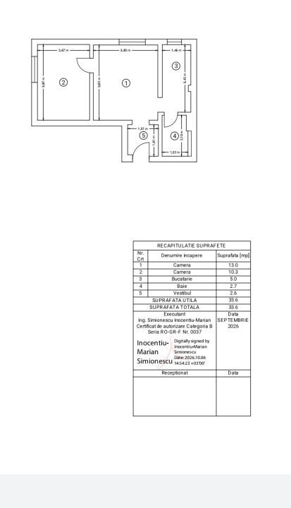 Apartament 2 camere tip Studio -33.6mp- 7 minute de metrou 1 Decembrie 1918 – fotografia 9 din 9