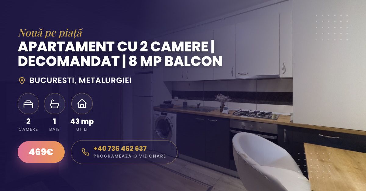 Apartament cu 2 camere | Decomandat | 8 mp Balcon | Cartierul Solar – fotografia 13 din 13