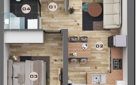 Apartament cu 2 camere Militari Residence - finalizare martie 2027