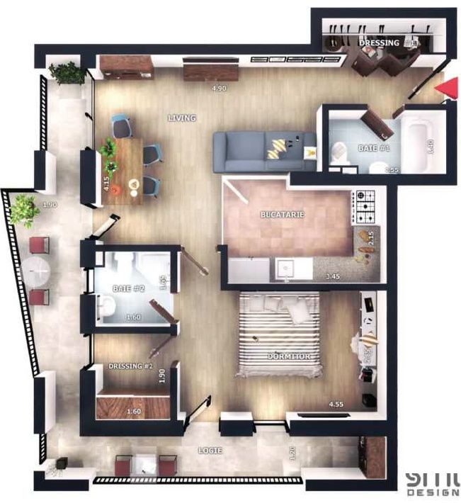 Apartament 2 camere | 53mp | zona Vivo, Floresti – fotografia 1 din 5
