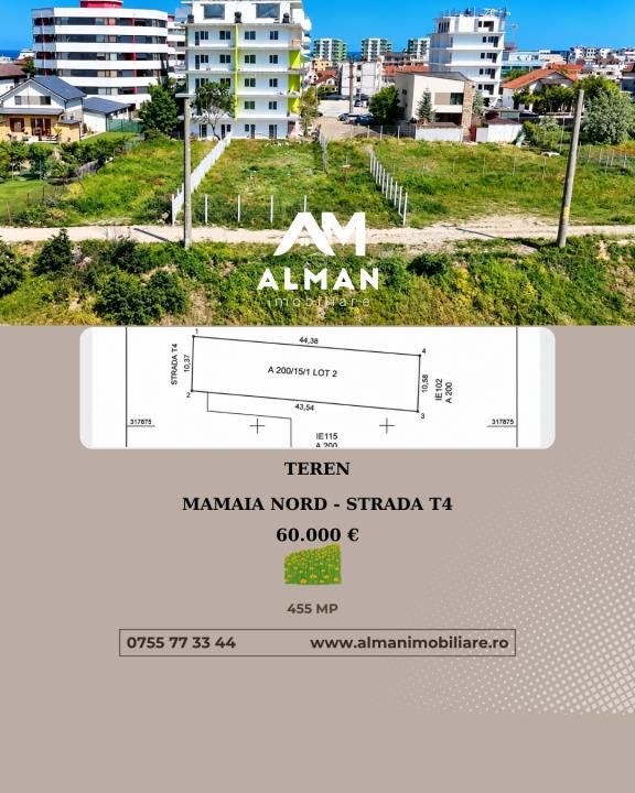 Comision0%-AlmanImobiliare-Unic-TerenLaMare-Intravilan-VedereSuperba-MamaiaSat – fotografia 1 din 2
