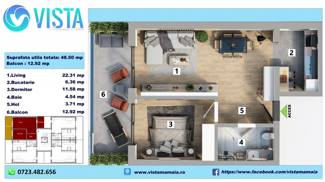 VIBO Residence  Apartamente cu 2 camere finisate complet , Direct Dezvoltator – fotografia 6 din 8