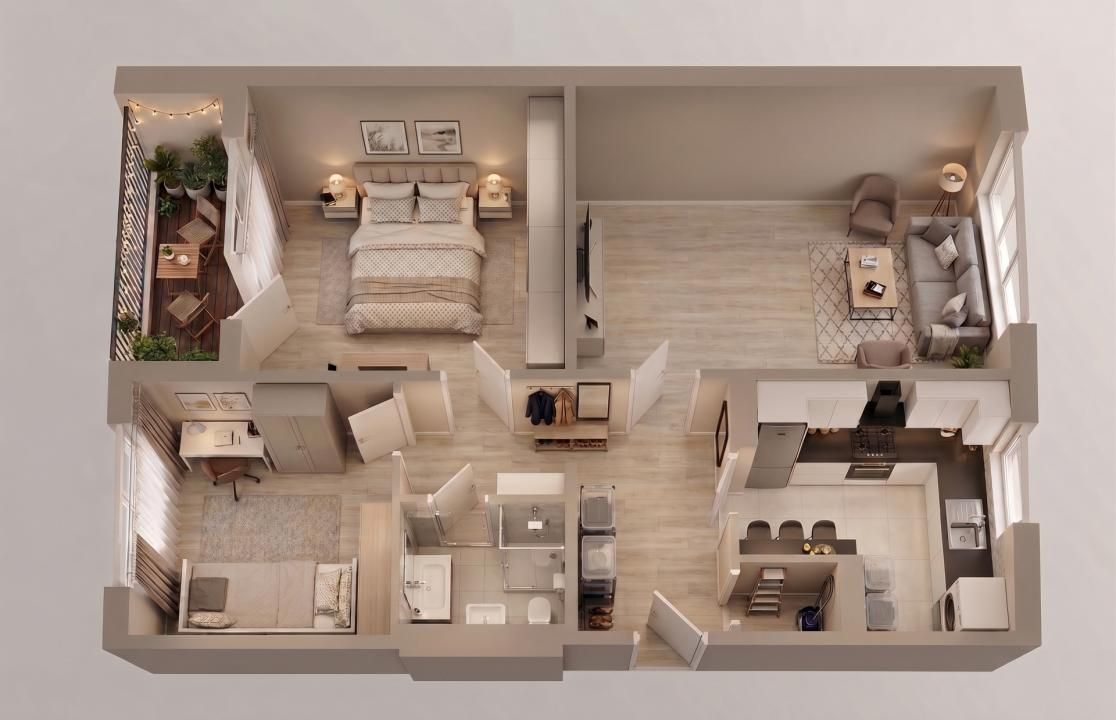 Brâncoveanu | 3 Camere Decomandat | Mobilat și Utilat | Izvorul Crisului – fotografia 2 din 19