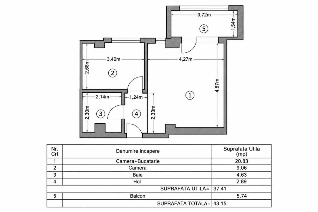 AP 2 cam, Ilie Petre 86, etaj 6/8 | 450 €/lună – fotografia 6 din 6