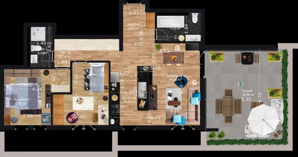 Apartament cartier Turnisor - bloc cu lift – fotografia 1 din 1
