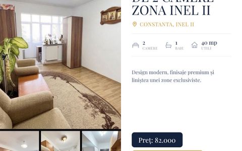 Apartament de 2 camere de vanzare in zona Inel II