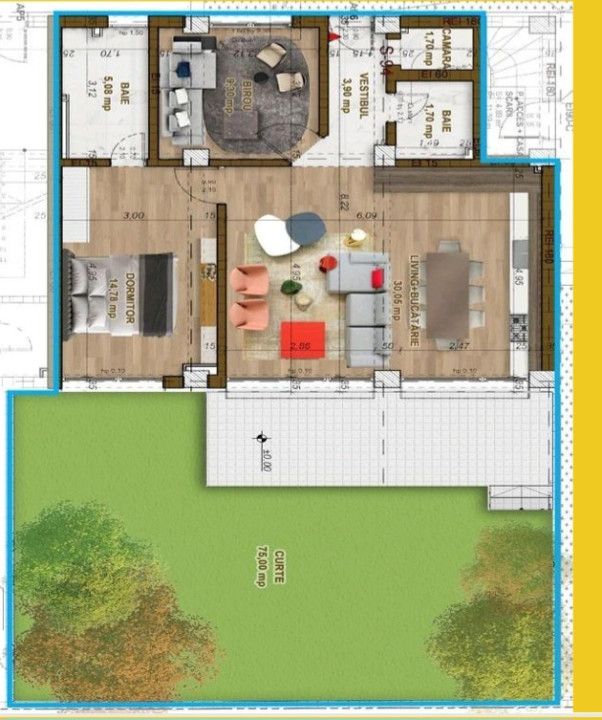 Apartament 3 camere cu terasa si gradina 80 mp, bloc boutique in zona Domenii – fotografia 10 din 10