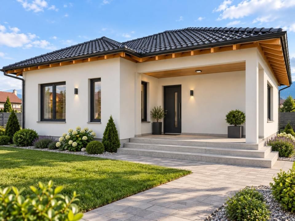 Casa individuala cu 4 camere,nefinisata, 356 mp teren, Orizont – fotografia 1 din 5