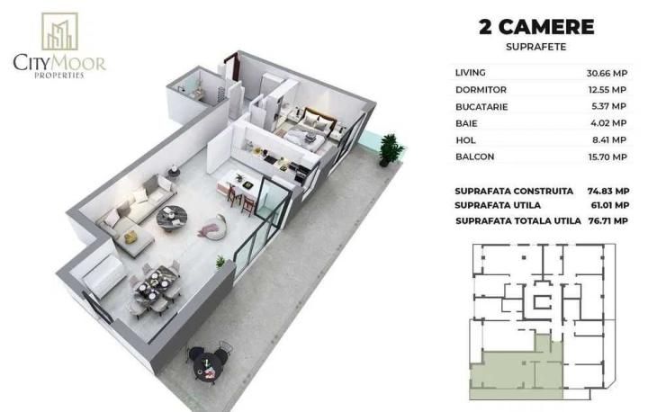 2 Camere de inchiriat | Decebal | Metrou | Centrala | PetFriendly – fotografia 7 din 8