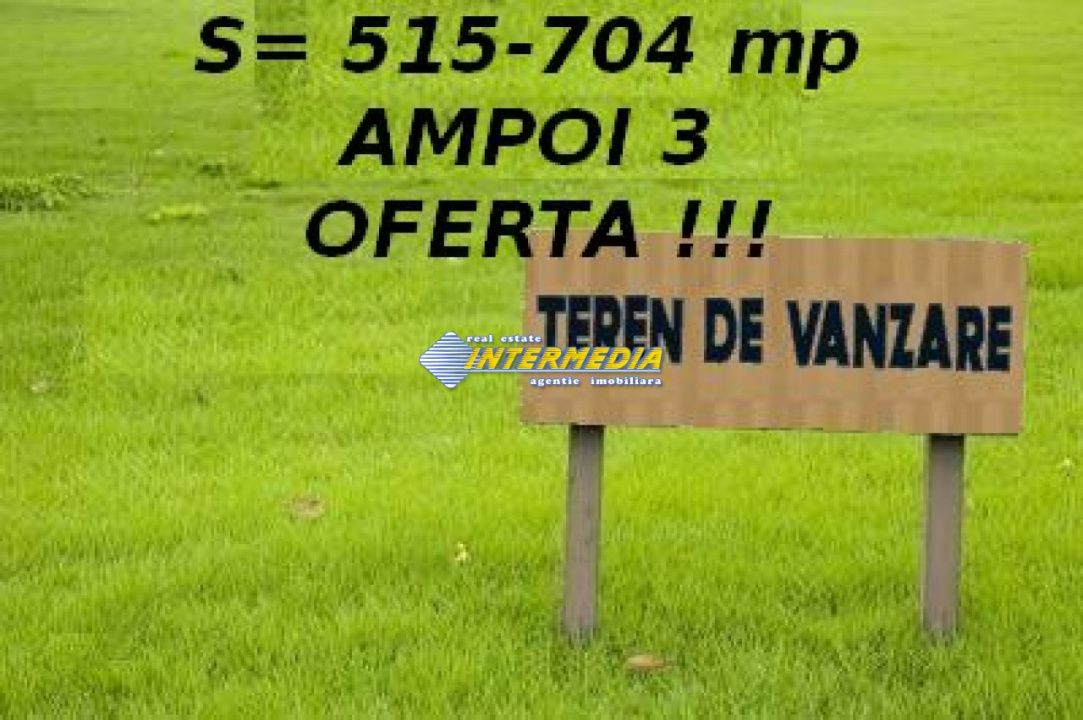 Teren intravilan de vanzare in suprafata de 515 mp in Alba Iulia zona Ampoi 3 – fotografia 1 din 1