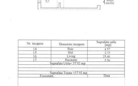 Garsonieră de vânzare în KM 4-5, Constanța – 37,92 mp utili, parter