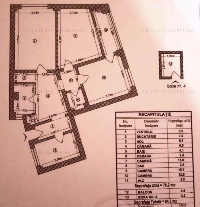 Magheru-Universitate-Ap. 3 camere decomandat,constructie '80-bloc reabilitat. – fotografia 11 din 11