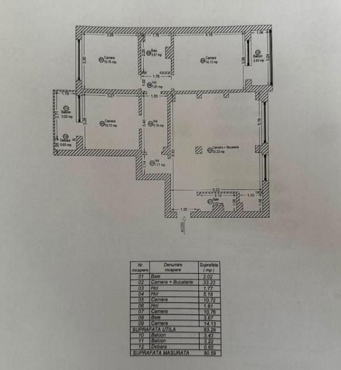 Apartament cu 4 camere, 84 mp utili + 2 balcoane - Gheorghe Lazar – fotografia 13 din 13