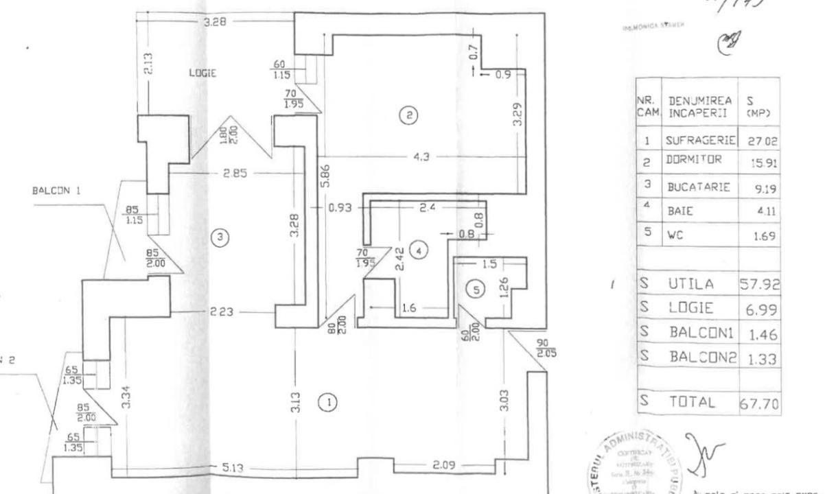 Apartament 2 camere, doua grupri sanitare 67MP | Bd.  Unirii- Acces si Vedere Bd – fotografia 12 din 12
