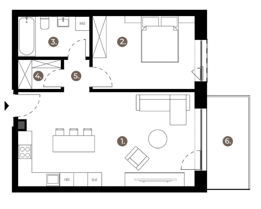 Apartament 2 camere  - complex rezidential ERA – fotografia 1 din 3