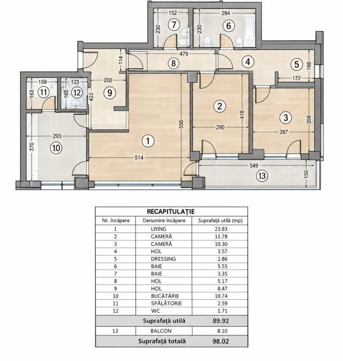 Natura Residence | 3 camere | 98 mp | 3 băi | 2 parcări | Piscină & SPA – fotografia 8 din 16