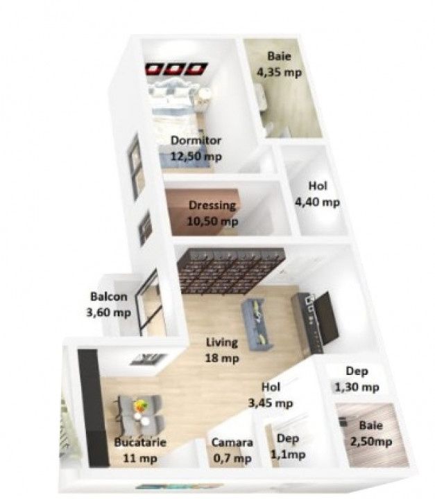 Apartament 3 camere, 70 mp, zona IRA – fotografia 1 din 17