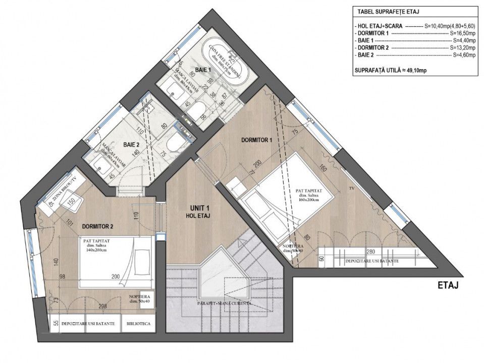 Duplex modern P+1 de vânzare în Dacia – 95,9 mp utili – fotografia 19 din 21