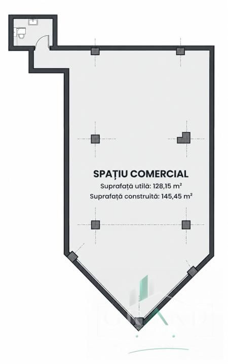SPAȚIU COMERCIAL PREMIUM | 128 MP | VITRINĂ STRADALĂ | STR.BUCUREȘTI–MĂRĂȘTI – fotografia 1 din 6