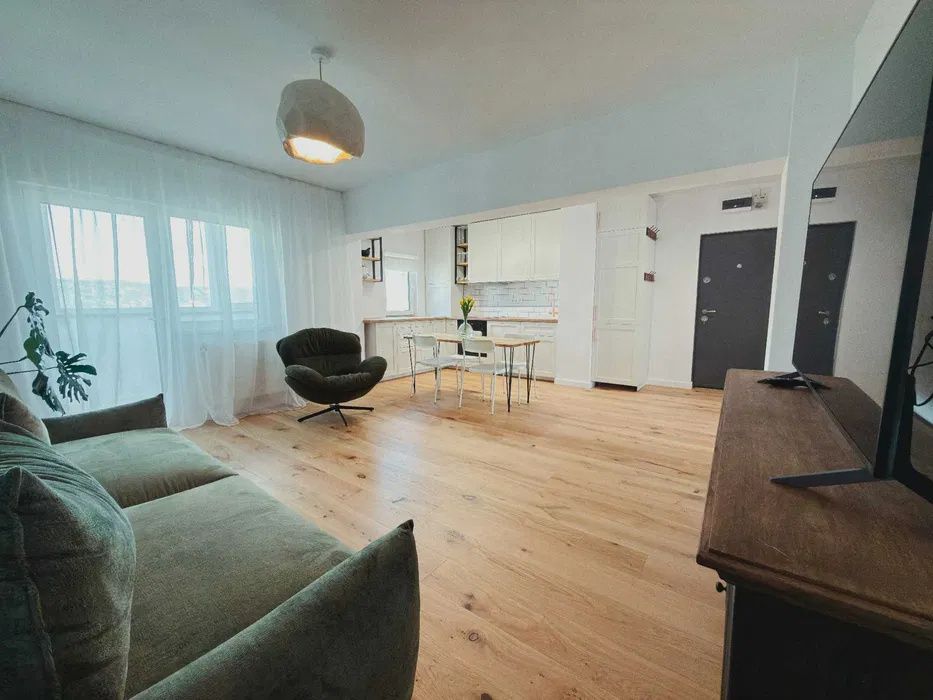 Apartament 3camere,65mp+balcon, LIFT, mobilat complet modern nou, zona Manastur! – fotografia 2 din 8