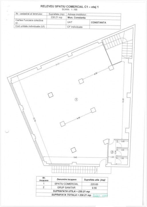 Spațiu comercial de închiriat P+1 – 464 mp, open space, Zona Casa de Cultură – fotografia 5 din 5