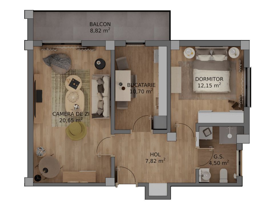 Apartament, decomandat, 64mp,  Cartier Veterani, zona Parcul Nicolae Romanescu – fotografia 6 din 6