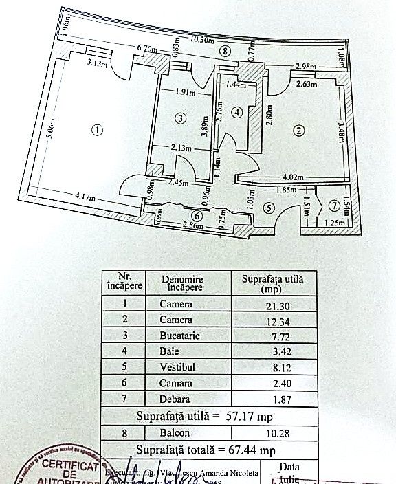 Apartament 2 camere spatios, 67 mp, mobilat cu priveliste panoramica – fotografia 7 din 16