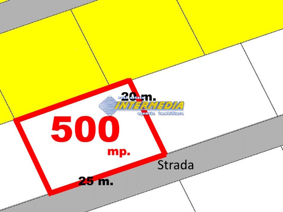 Teren Intravilan 500 mp. Latime 20 m. Zona Micesti-Apuseni PUZ toate utilitatile – fotografia 2 din 6