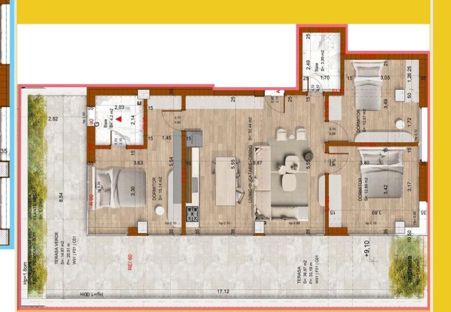 Apartament 4 camere cu terasa 50 mp, bloc boutique in zona Domenii – fotografia 18 din 18
