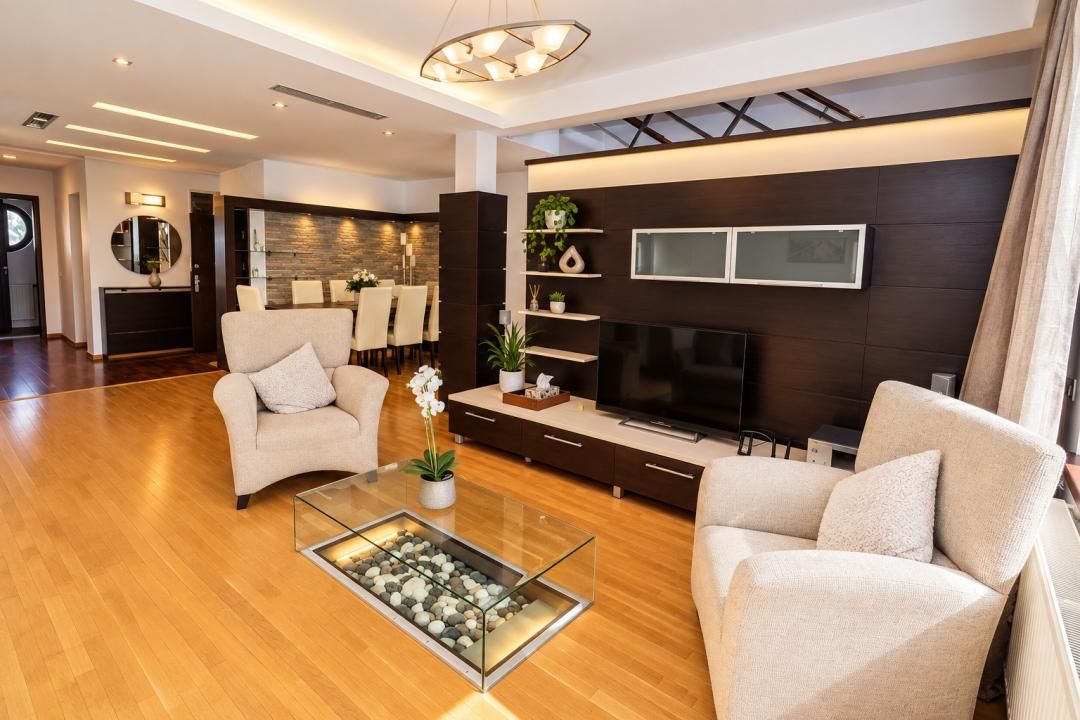 DUPLEX ÎN HERĂSTRĂU | 5 CAMERE | OFFICE | 3 BĂI | 4 BALCOANE | PARCARE 3 MAȘINI – fotografia 5 din 24
