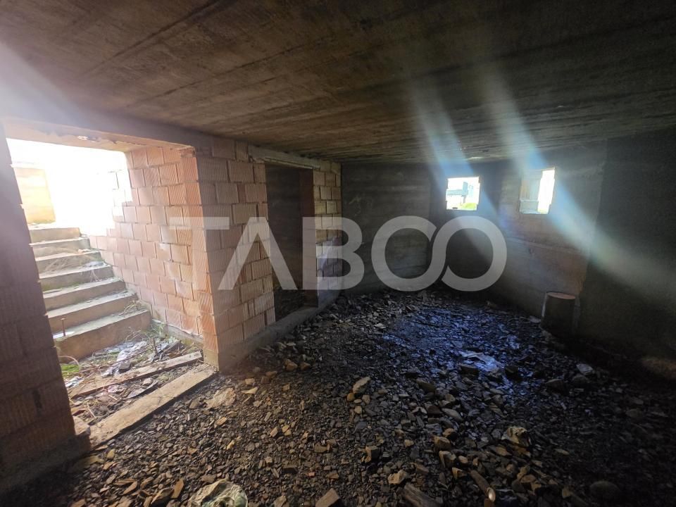 Teren de vanzare intravilan 436mp fundatie si cu proiect casa Rasinari – fotografia 7 din 8