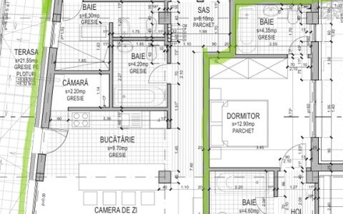 Apartament 3 camere, 93 mp, semifinisat – Someșeni