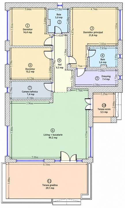 Casa 4 camere 133 mp | 0 Comision |Balotesti Dumbraveni | 568mp teren – fotografia 8 din 69