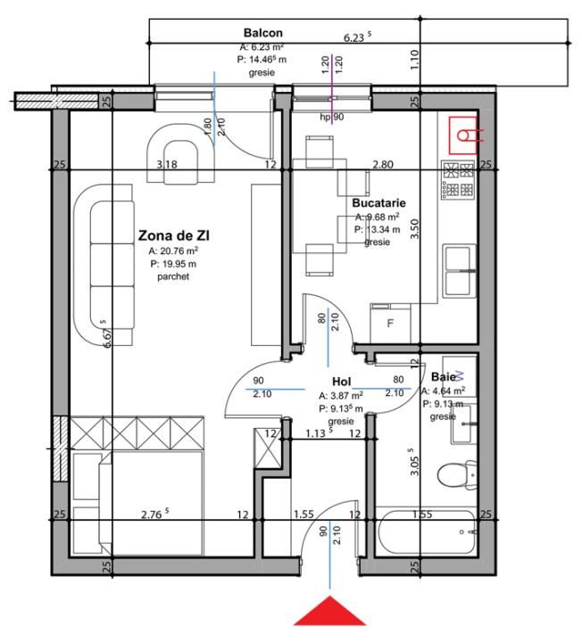 TVA inclus | Garsoniera decomandata in Pitesti | Zona Stadion – fotografia 11 din 12