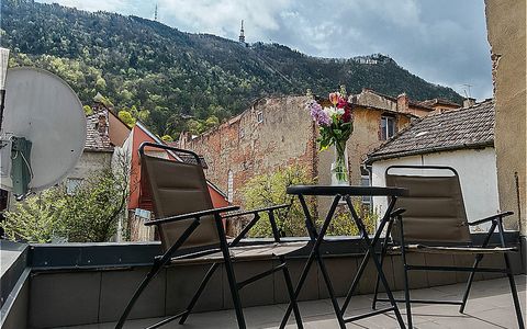 Ultracentral Brașov | Studio cu terasă 25 mp & vedere Tâmpa | 0% comision