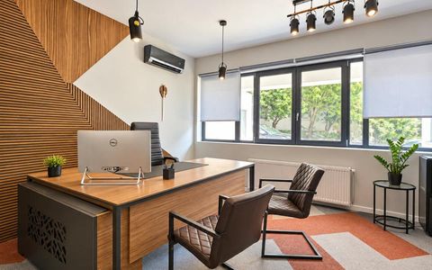 Spațiu de birouri 186 mp | Aviației | Open Space + Birou + Sală de ședințe