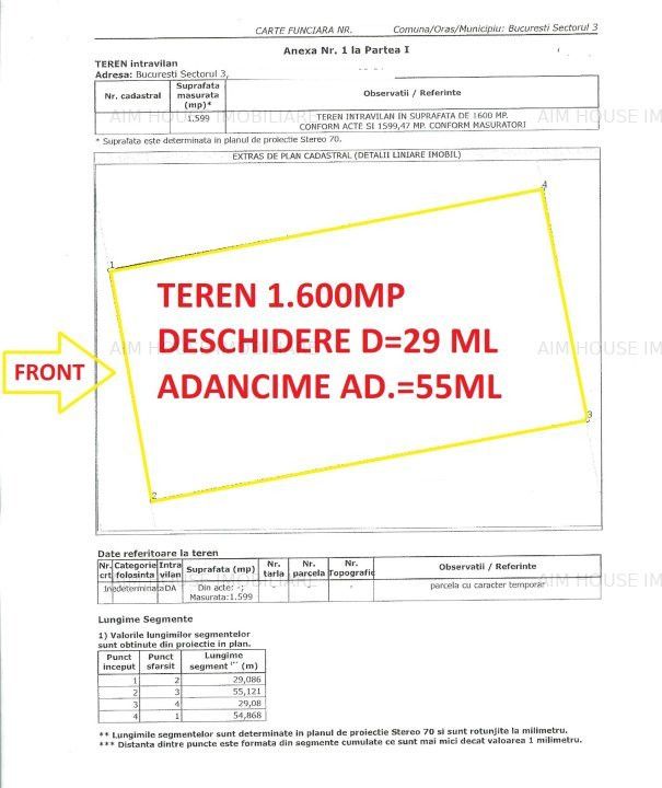 Teren 1.600mp Dristor cu PUD aprobat,D= 29ml/AD=55ml – fotografia 3 din 4