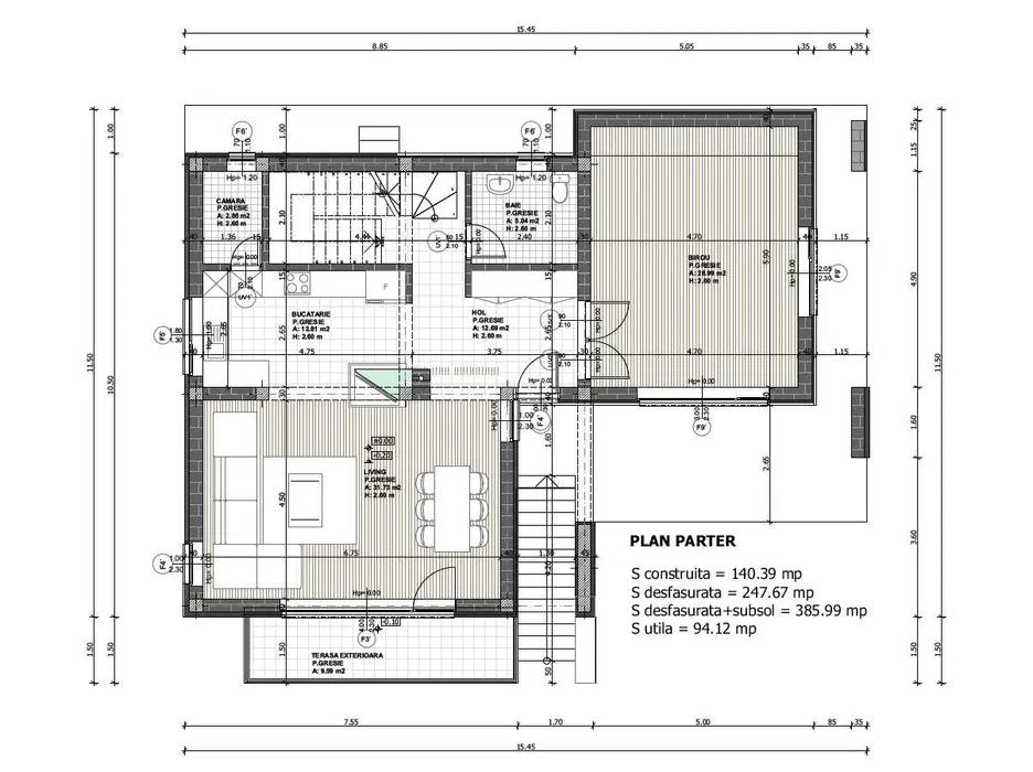 Teren de vânzare Feleacu, Cluj, 861 mp, Proiect aprobat, View panoramic – fotografia 4 din 5