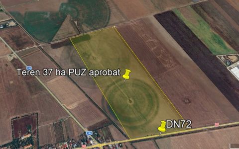 Teren 37 ha | PUZ aprobat– Ploiești Vest Industrial Park | DN72 + A3